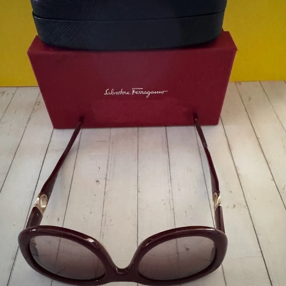Salvatore Ferragamo Women's Dark Red Sunglasses